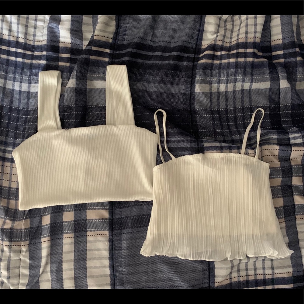NWOT Two White Crop Tops from SHEIN!